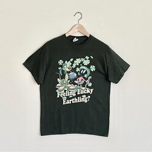 NEW Looney Tunes Marvin The Martian St. Patrick's Day Green T Shirt Adult Medium